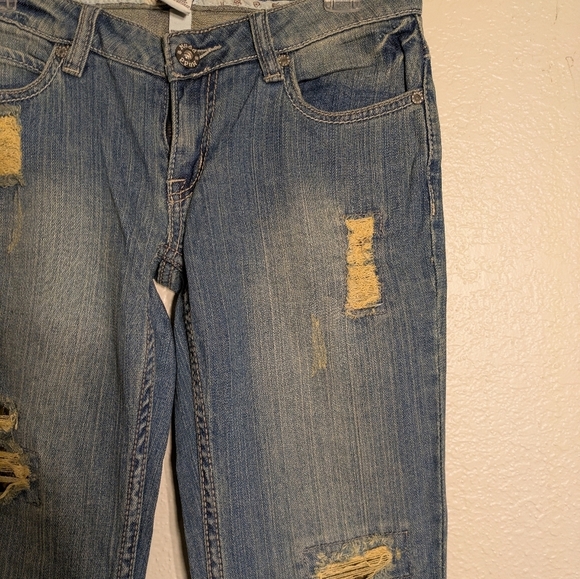 mudd Bootcut Distressed Blue Jeans Size 5 Pre-owned - Picture 4 of 8